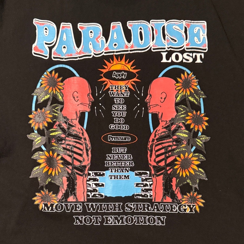 Black Graphic Tee with Paradise Lost Design